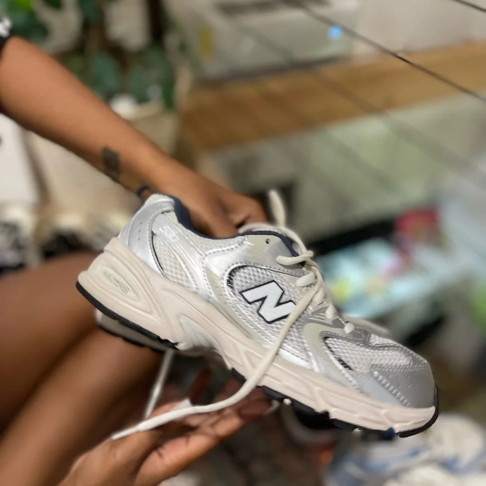 New Balance 530 Kids Silver and White